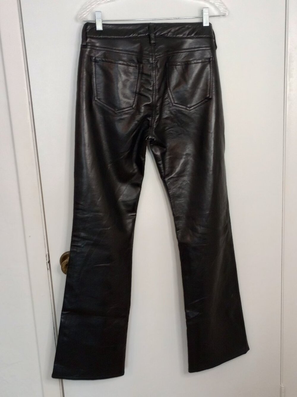 Citizens of Humanity Genova Black Leather Low-Rise Pants NWOT - Picture 7 of 9